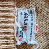 Vintage Open Knit Belted Cardigan Sweater