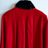 Vintage Wool & Mink Fur Long Coat