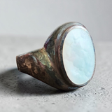 Vintage SS Mother of Pearl Cabochon Ring
