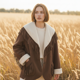 Vintage Fringed Wool Coat