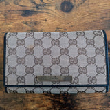 Vintage GUCCI Canvas Continental Wallet