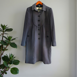 BURBERRY Wool Ruffle Placket Coat