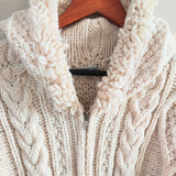 Vintage Hooded Cardigan Sweater
