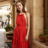 BANANA REPUBLIC Ruffled Halter Dress
