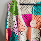 Granny Square Crochet Cardigan Sweater