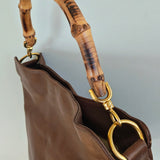 GUCCI Leather Bamboo Handle Bag