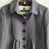 BURBERRY Wool Ruffle Placket Coat