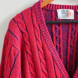 Vintage Cable-Knit Cardigan Sweater