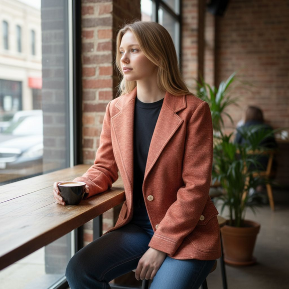 Vintage Textured Blazer