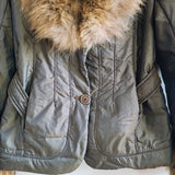 Vintage Fur Trimmed Belted Jacket