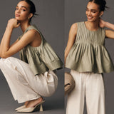 MARE MARE By ANTHROPOLOGIE Pleated Swing Top