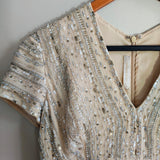 Vintage NAEEM KHAN Silk Beaded Gown
