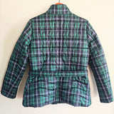 J. CREW Tartan Plaid Belted Puffer Jacket