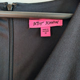 BETSEY JOHNSON Crepe Ruffle Hem Sheath Dress