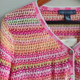 Vintage Dead Stock Crochet-Knit Cardigan Sweater