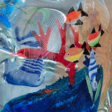 Hand-Blown Murano-Style Art Glass Aquarium Sculpture
