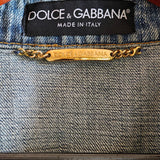 DOLCE & GABBANA Rare Vintage Distressed Denim Jacket