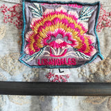 JOHNNY WAS Embroidered Jersey Top