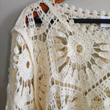 POL Open Weave Crochet Sweater