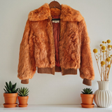 Vintage 70's Fur Bomber Jacket