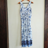 LUCKY BRAND Border Print Maxi Dress