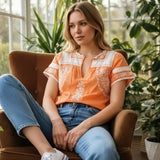 TORY BURCH Embroidered Top