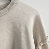 Terry Knit Flower Patch Top