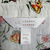 LAUREN CONRAD Floral Ruffled Blouse