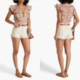 VERONICA BEARD Joi Floral Top