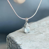 SS Topaz Pendant Necklace