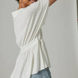LUCKY BRAND Embroidered Peasant Top