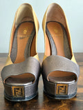 FENDI Fendista Tricolor Pumps