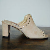 JIMMY CHOO Myla Studded Suede Mules