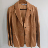Vintage Distressed Leather Blazer