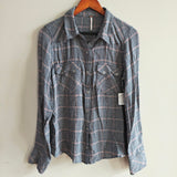FREE PEOPLE Wyoming Winds Plaid Shirt