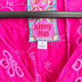 JOHNNY WAS Eyelet Kimono Dress