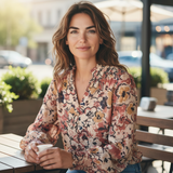 Floral Metallic Thread Blouse