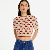 CIDER Cropped Cherry Sweater