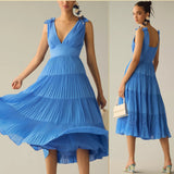 ANTHROPOLOGIE Pleated Midi Dress