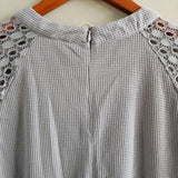 Waffle Knit Lace Sleeve Top