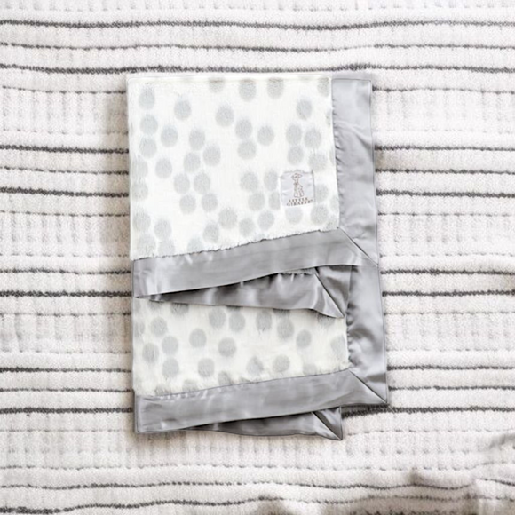 LITTLE GIRAFFE Confetti Satin Trim Blanket