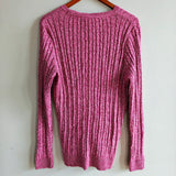 KIM ROGERS Cable Knit Marbled Sweater