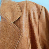 Vintage Distressed Leather Blazer