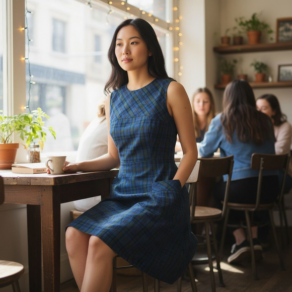 Vintage Plaid Jumper Dress