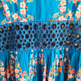 SANDRO Roberta Eyelet Lace-Inset Maxi Dress