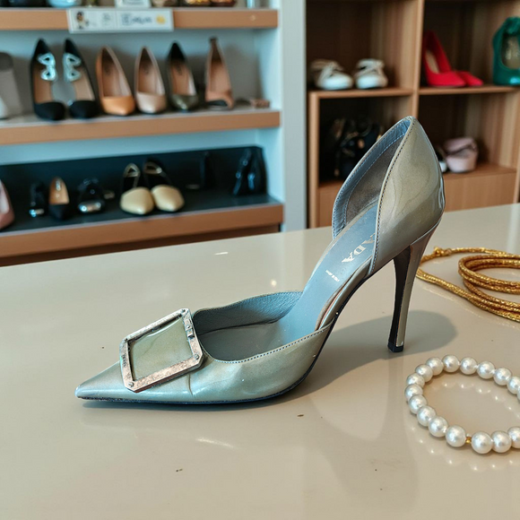 Vintage PRADA Patent Leather d'Orsay Pumps