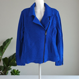 TAHARI Boiled Wool Moto Jacket