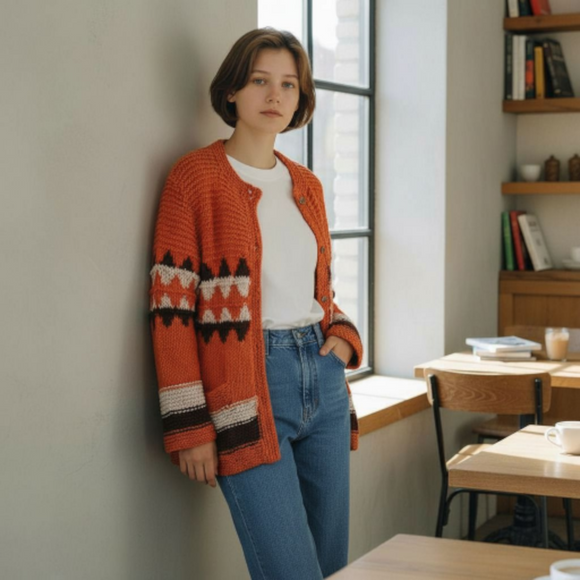 Vintage 'Grandpa' Cardigan Sweater