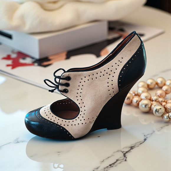 TABITHA SIMMONS Bunty Wedge Pumps