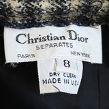 Vintage CHRISTIAN DIOR Tweed Houndstooth Pencil Skirt